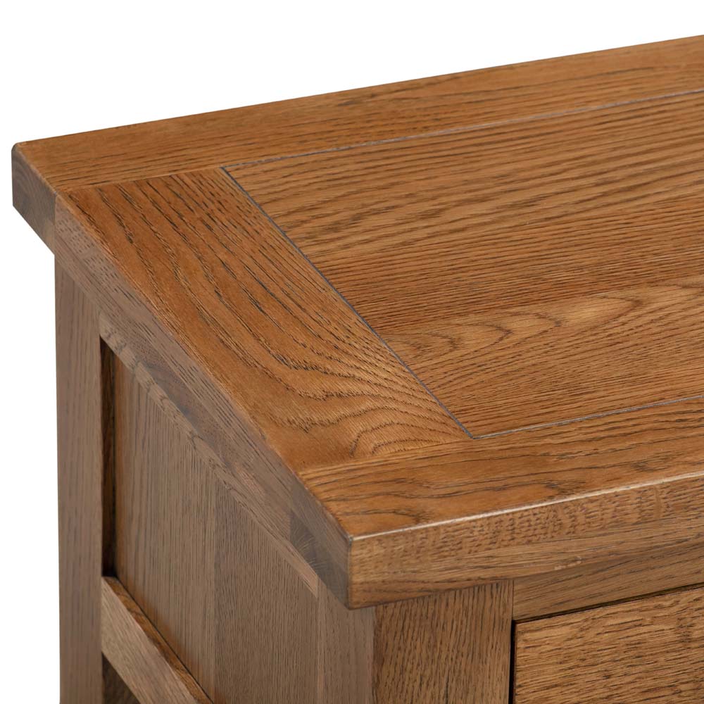 Dorset Rustic Oak Small Coffee Table with Shelf