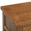 Dorset Rustic Oak Double Pedestal Dressing Table with Stool