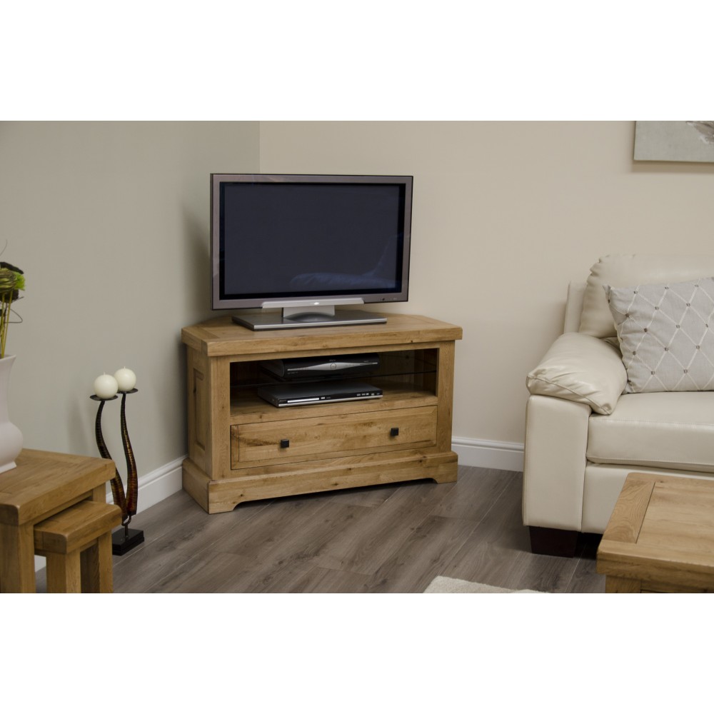 Deluxe Oak Corner TV Unit