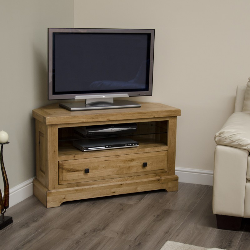 Deluxe Oak Corner TV Unit