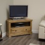 Deluxe Oak Corner TV Unit