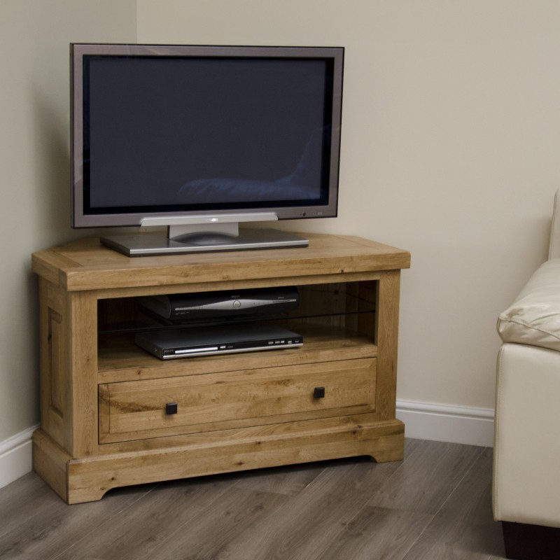 Deluxe Oak Corner TV Unit