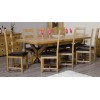 Deluxe Oak X Leg Twin Leaf  Extendable Dining Table