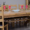 Deluxe Oak X Leg Twin Leaf  Extendable Dining Table