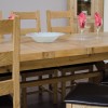 Deluxe Oak X Leg Twin Leaf  Extendable Dining Table