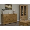 Deluxe Oak Glass Display Cabinet