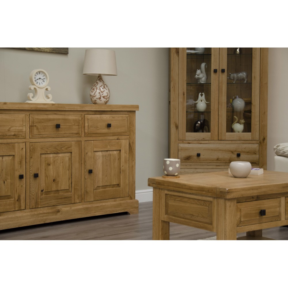 Deluxe Oak Glass Display Cabinet