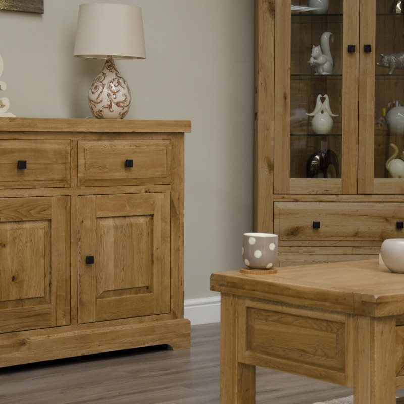 Deluxe Oak Glass Display Cabinet