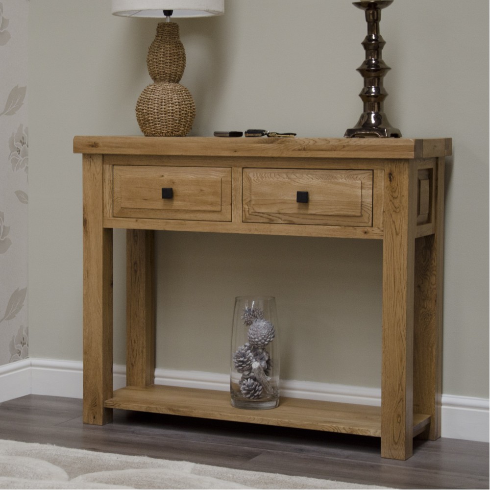 Deluxe Oak Hall Console Table