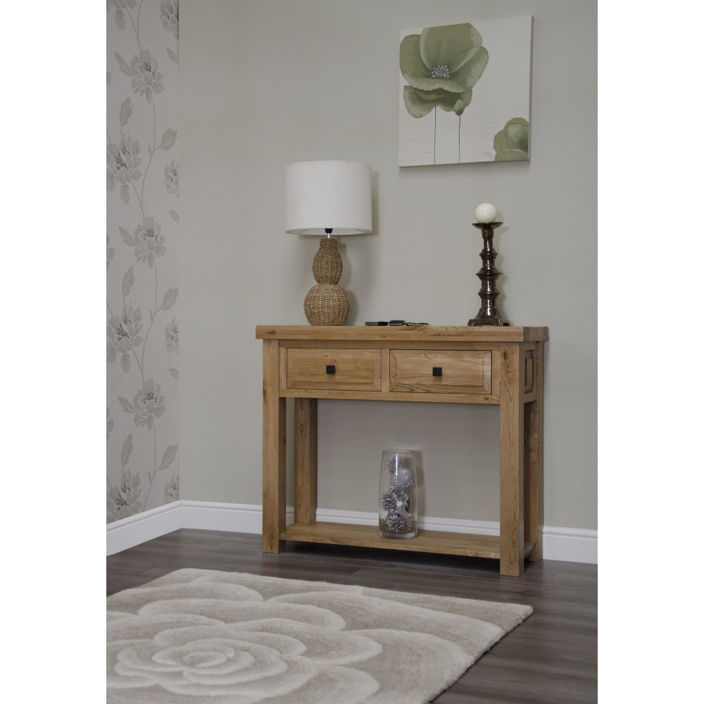 Deluxe Oak Hall Console Table