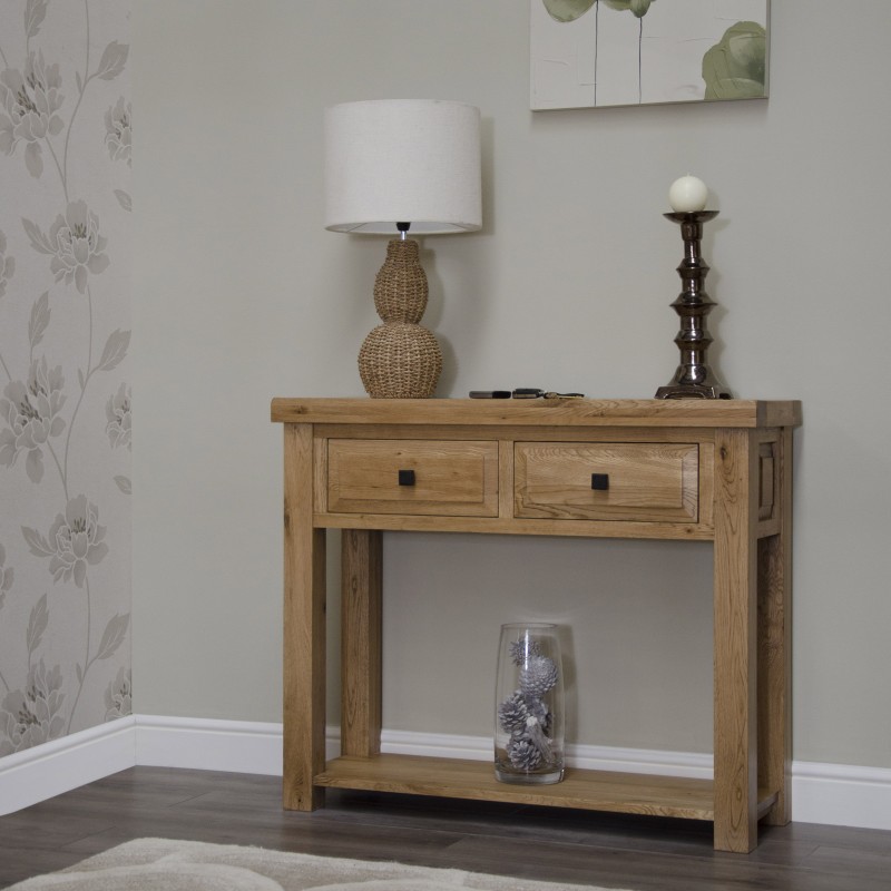 Deluxe Oak Hall Console Table