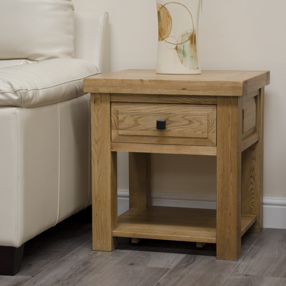 Deluxe Oak Lamp Table