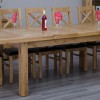 Deluxe Oak Large 1800 Twin Leaf Extending Dining Table