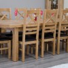 Deluxe Oak Large 1800 Twin Leaf Extending Dining Table