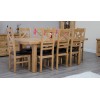 Deluxe Oak Large 1800 Twin Leaf Extending Dining Table