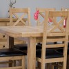 Deluxe Oak Large 1800 Twin Leaf Extending Dining Table