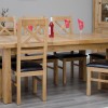 Deluxe Oak Large 1800 Twin Leaf Extending Dining Table