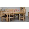 Deluxe Oak Large 1800 Twin Leaf Extending Dining Table