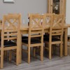 Deluxe Oak Medium 1500 Twin Leaf Extending Dining Table