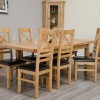 Deluxe Oak Medium 1500 Twin Leaf Extending Dining Table