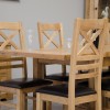 Deluxe Oak Medium 1500 Twin Leaf Extending Dining Table