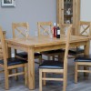 Deluxe Oak Medium 1500 Twin Leaf Extending Dining Table