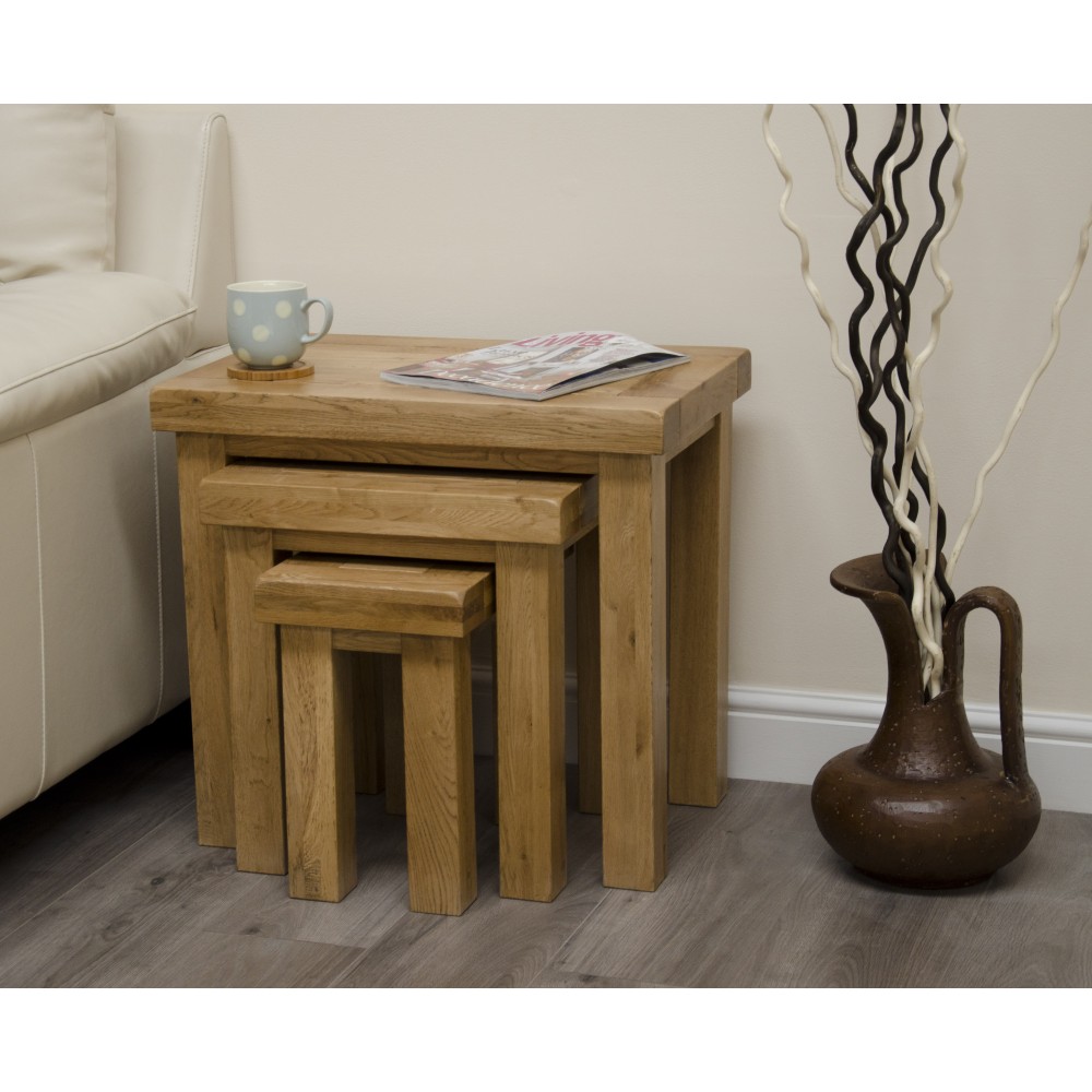 Deluxe Oak Nest of Tables Deluxe Oak Nest of Tables