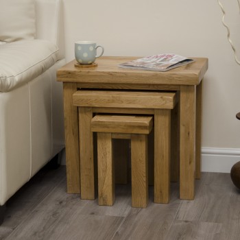 Deluxe Oak Nest of Tables