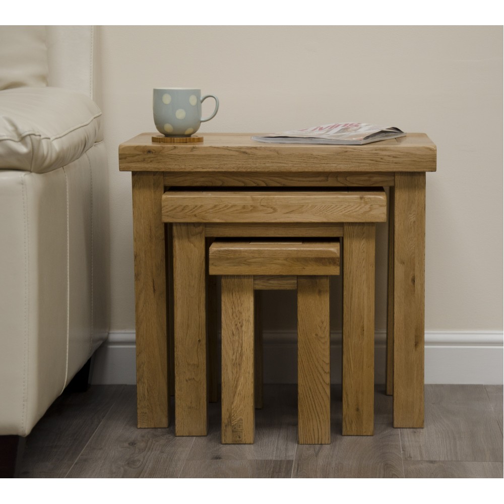 Deluxe Oak Nest of Tables Deluxe Oak Nest of Tables