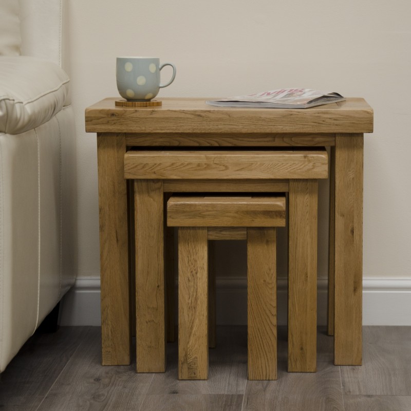 Deluxe Oak Nest of Tables