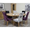 Deluxe Oak Round Extending Dining Table