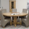 Deluxe Oak Round Extending Dining Table