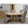 Deluxe Oak Round Extending Dining Table