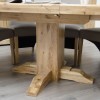 Deluxe Oak Round Extending Dining Table