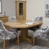 Deluxe Oak Round Extending Dining Table