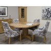 Deluxe Oak Round Extending Dining Table