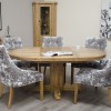 Deluxe Oak Round Extending Dining Table