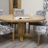 Deluxe Oak Round Extending Dining Table