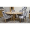 Deluxe Oak Round Extending Dining Table