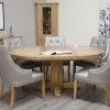 Deluxe Oak Round Extending Dining Table