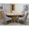 Deluxe Oak Round Extending Dining Table