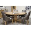 Deluxe Oak Round Extending Dining Table