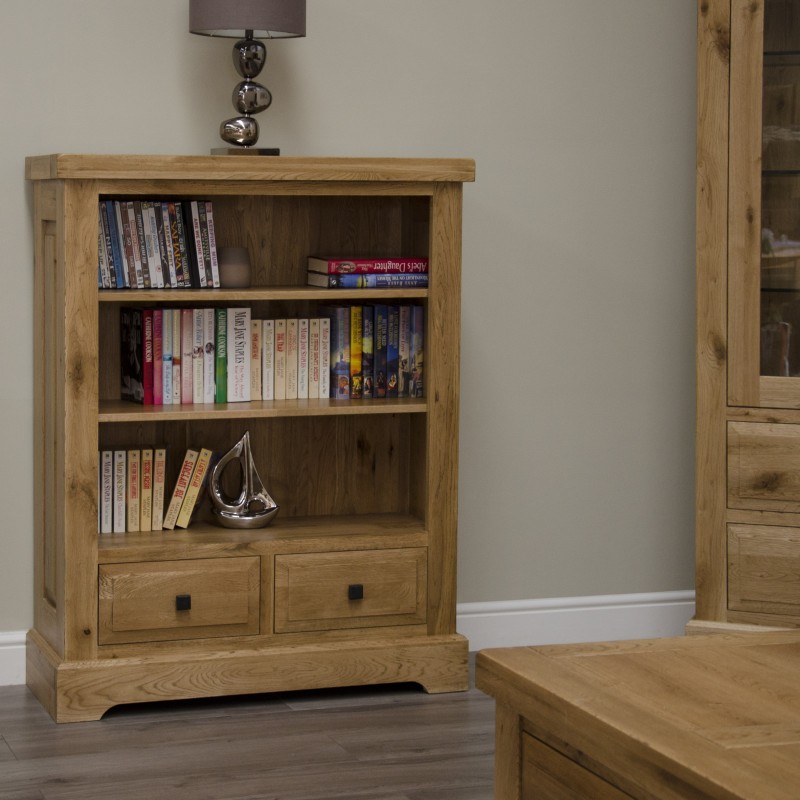 Deluxe Oak Small Bookcase