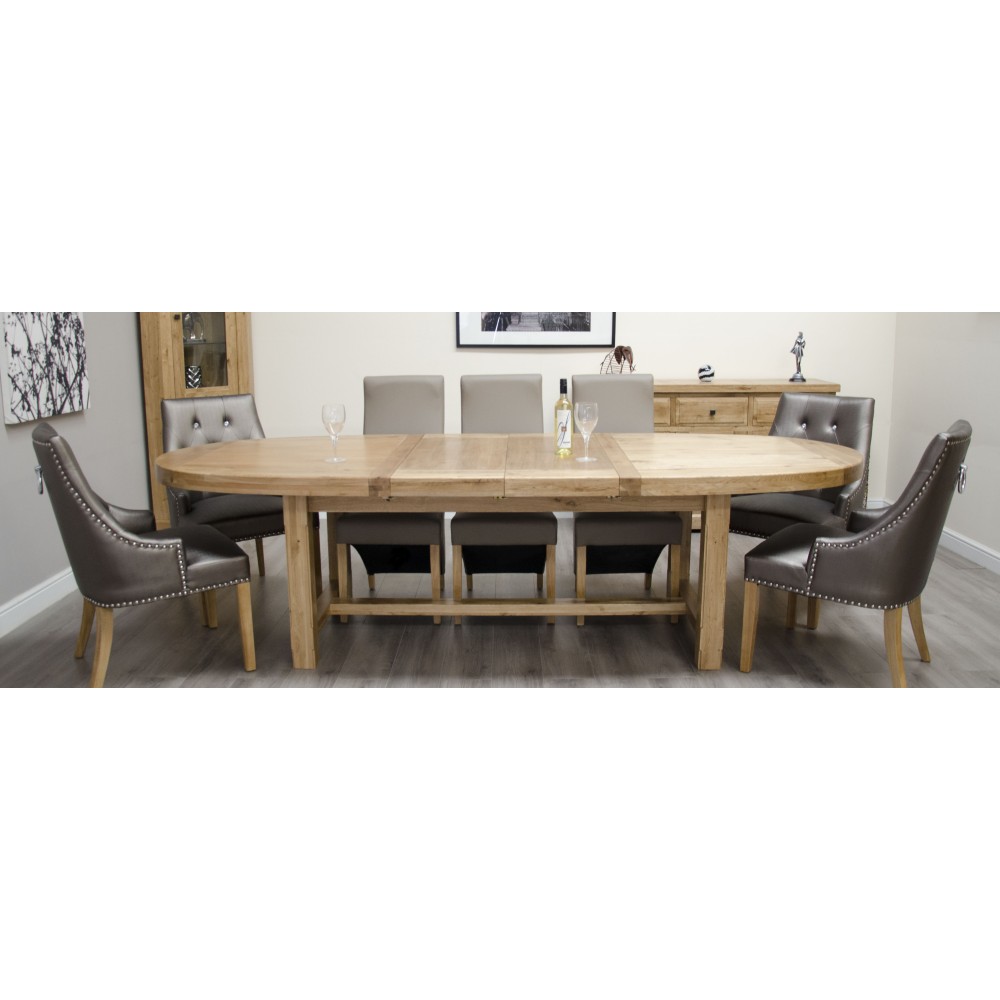 Deluxe Oak Super Oval Extending Dining Table Deluxe Oak Super Oval Extending Dining Table