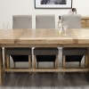 Deluxe Oak Super Oval Extending Dining Table