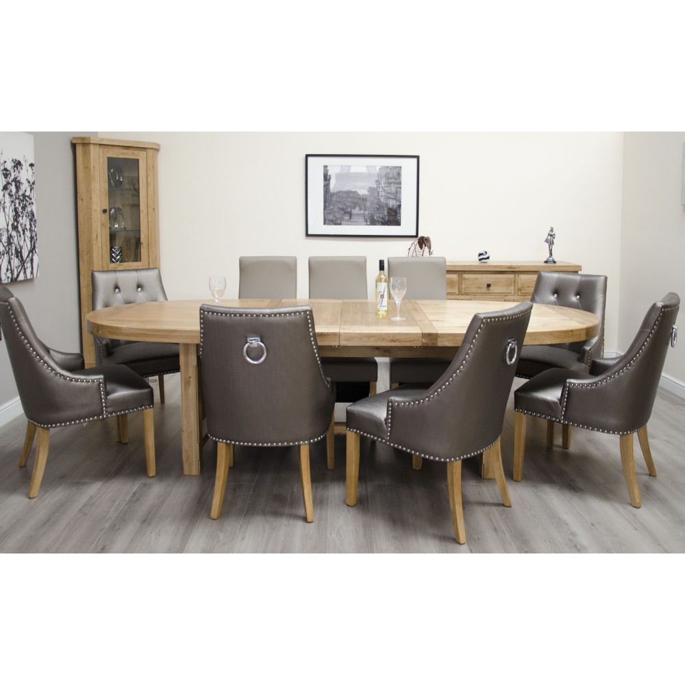 Deluxe Oak Super Oval Extending Dining Table Deluxe Oak Super Oval Extending Dining Table