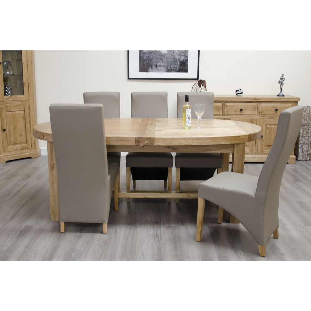 Deluxe Oak Super Oval Extending Dining Table Deluxe Oak Super Oval Extending Dining Table