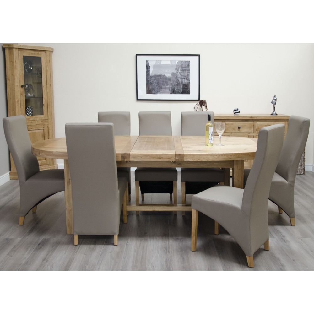 Deluxe Oak Super Oval Extending Dining Table Deluxe Oak Super Oval Extending Dining Table