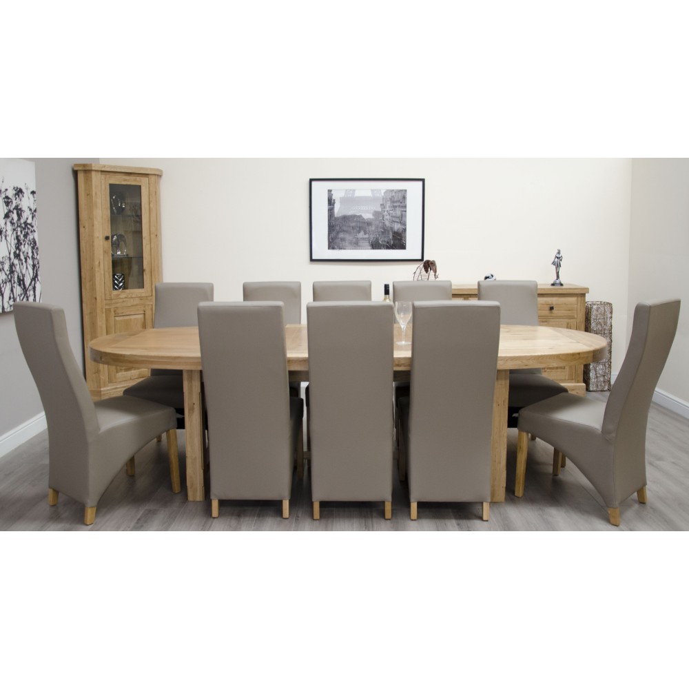 Deluxe Oak Super Oval Extending Dining Table Deluxe Oak Super Oval Extending Dining Table