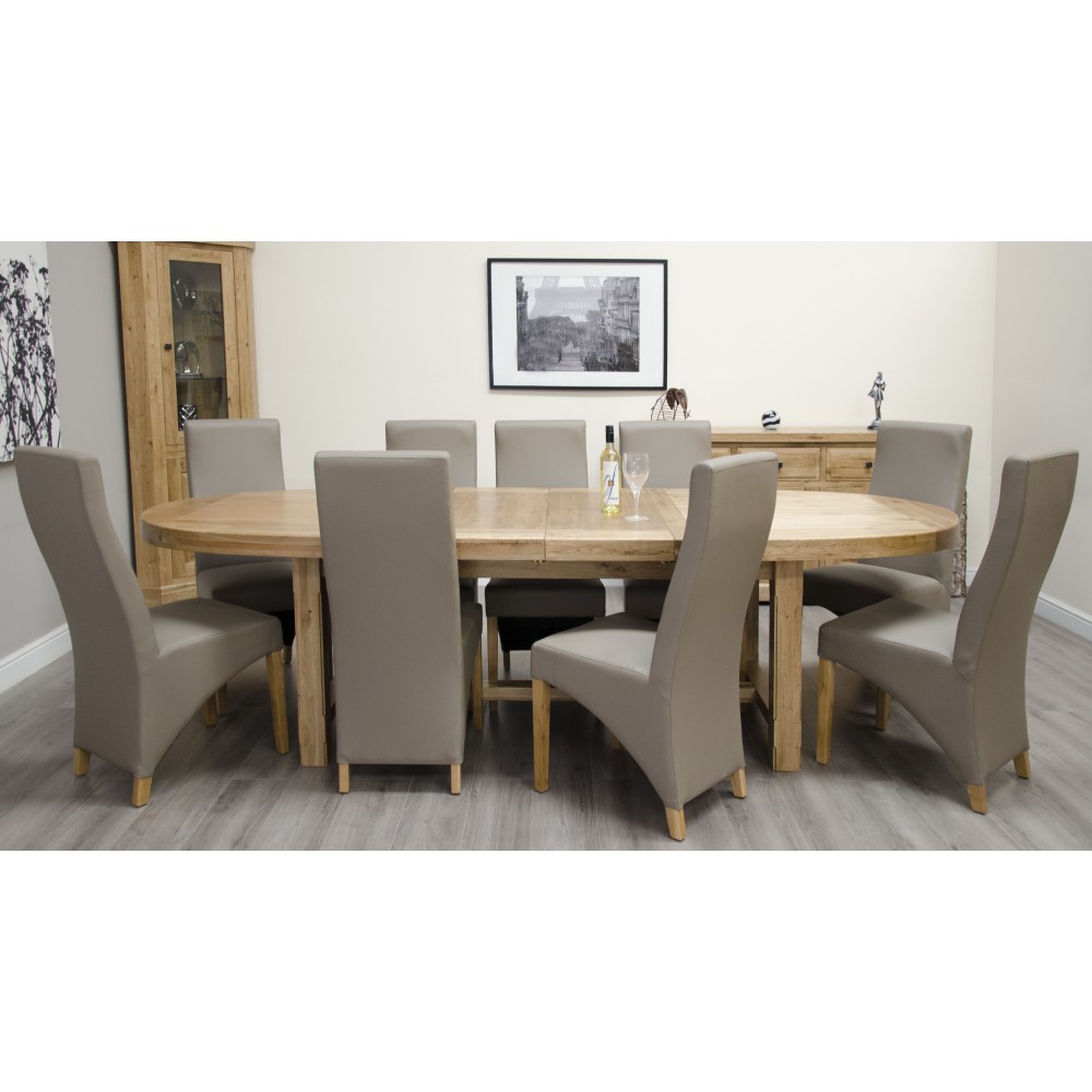 Deluxe Oak Super Oval Extending Dining Table Deluxe Oak Super Oval Extending Dining Table